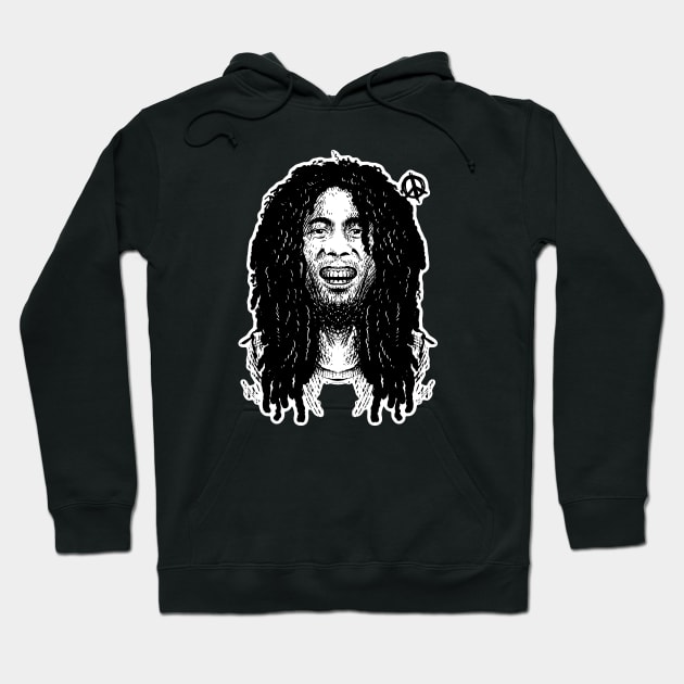 marley bob vintage hand drawing design Hoodie by ROCKHOPPER